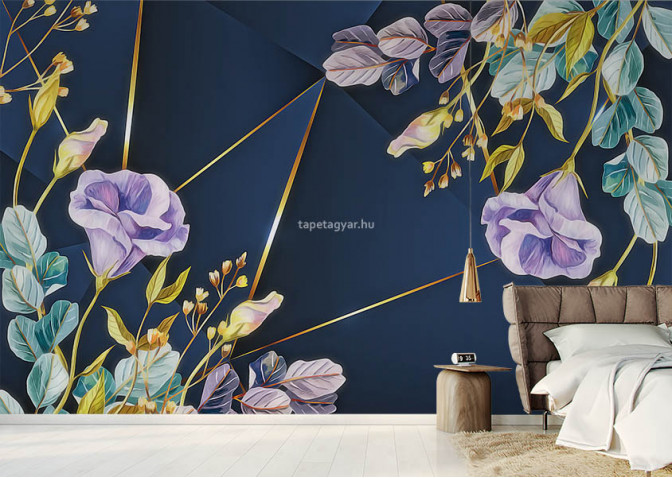 Design tapéta -Elegante florals with hard oil painting effect